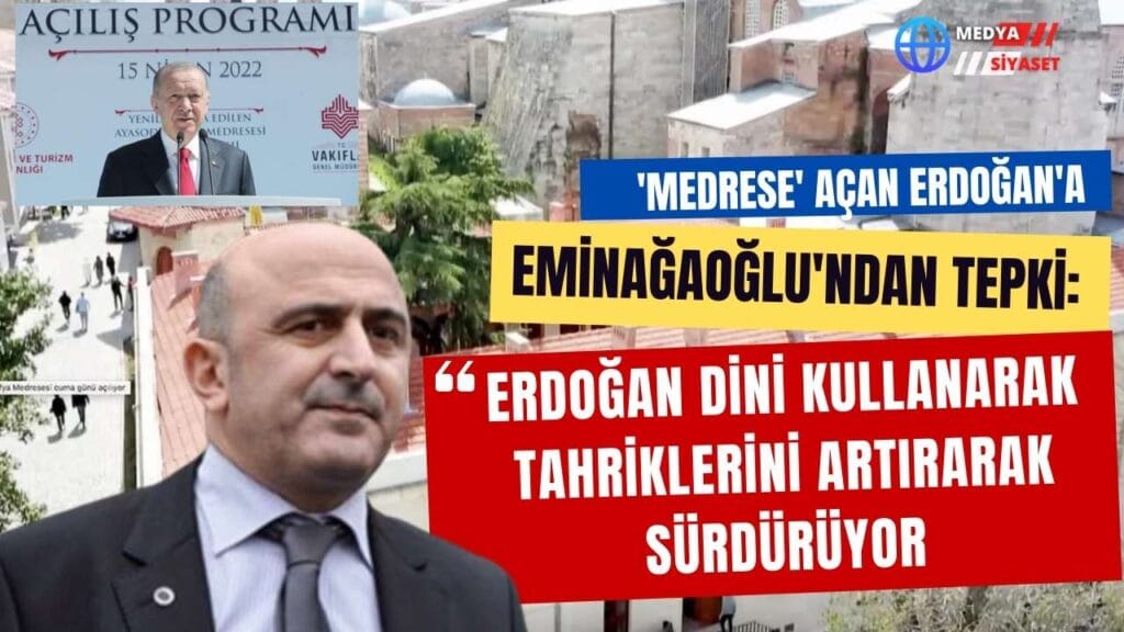 Ayasofya’da ‘medrese’ açan Erdoğan’a Hukukçu Eminağaoğlu’ndan tepki