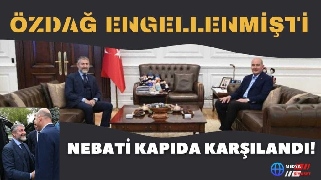 Özdağ engellenmişti; Nebati, Soylu tarafından kapıda karşılandı