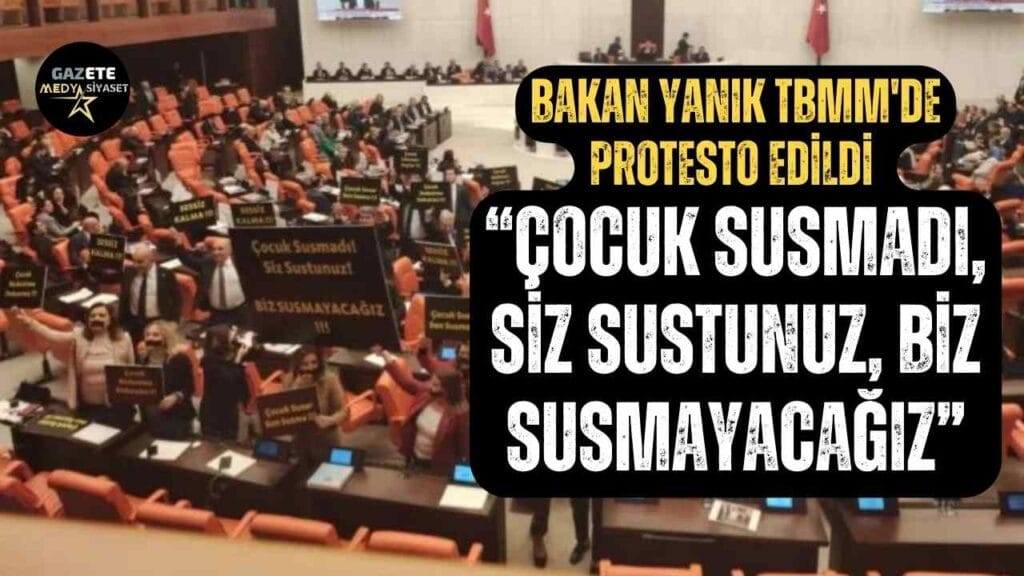 Bakan Derya Yanık TBMM’de protesto edildi