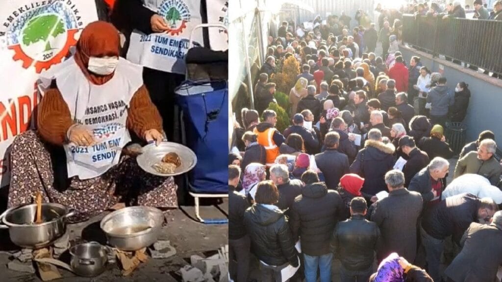 Bir yanda kuyruk, bir yanda boş tencere! İşte emekliliğin sonu…