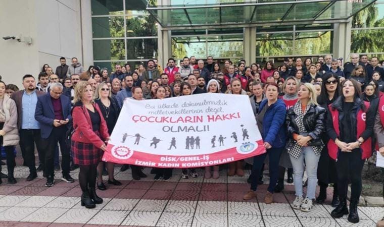 DİSK’ten İzmir’de ‘cemaat’ protestosu: Bu karanlıkla mücadele etmek zorundayız