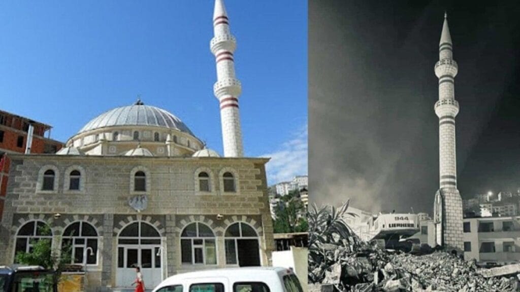 Yusufeli’nde 27 yıllık cami iş makineleriyle yıkıldı