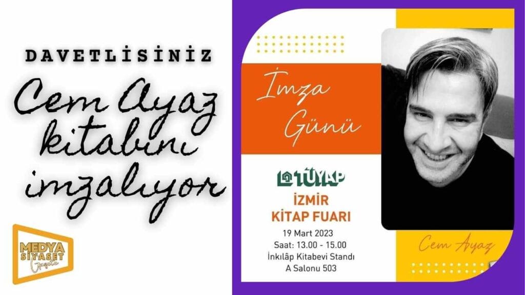 Büyüklere Bir Tatil Kitabı ”Sen Bi çay Koy Laflayalım…” Cem Ayaz kitabını İmzalıyor