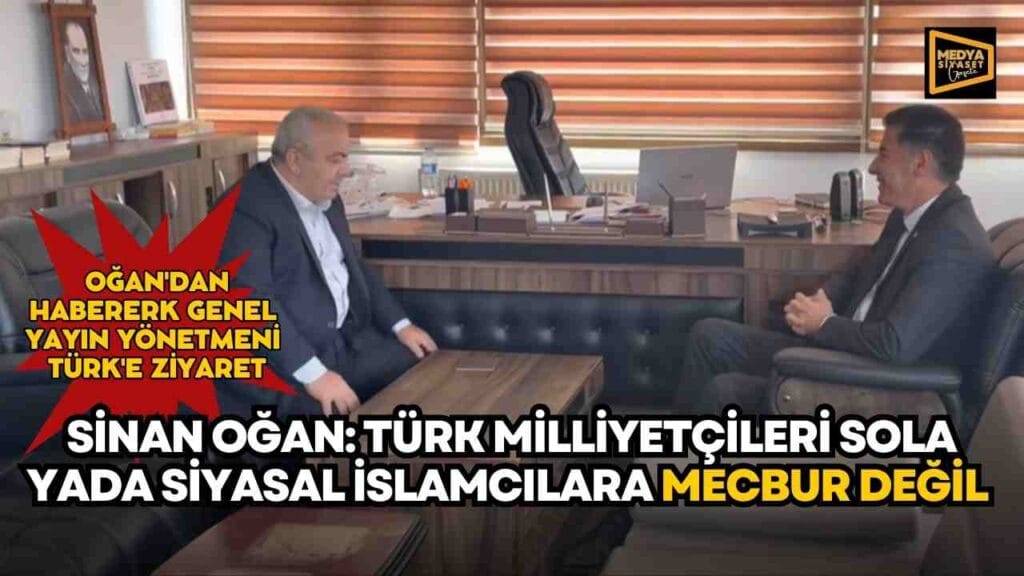 Cumhurbaşkanı Adayı Sinan Oğan Habererk Genel Yayın Yönetmeni İsmail Türk’ü ziyaret etti