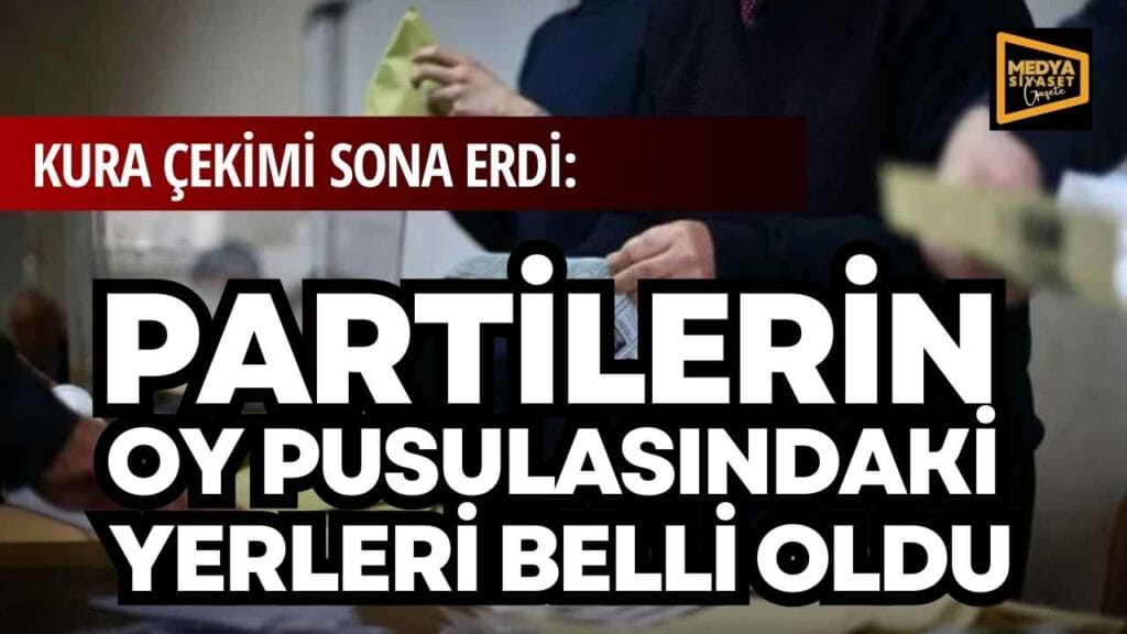 Partilerin oy pusulasındaki yerleri belli oldu