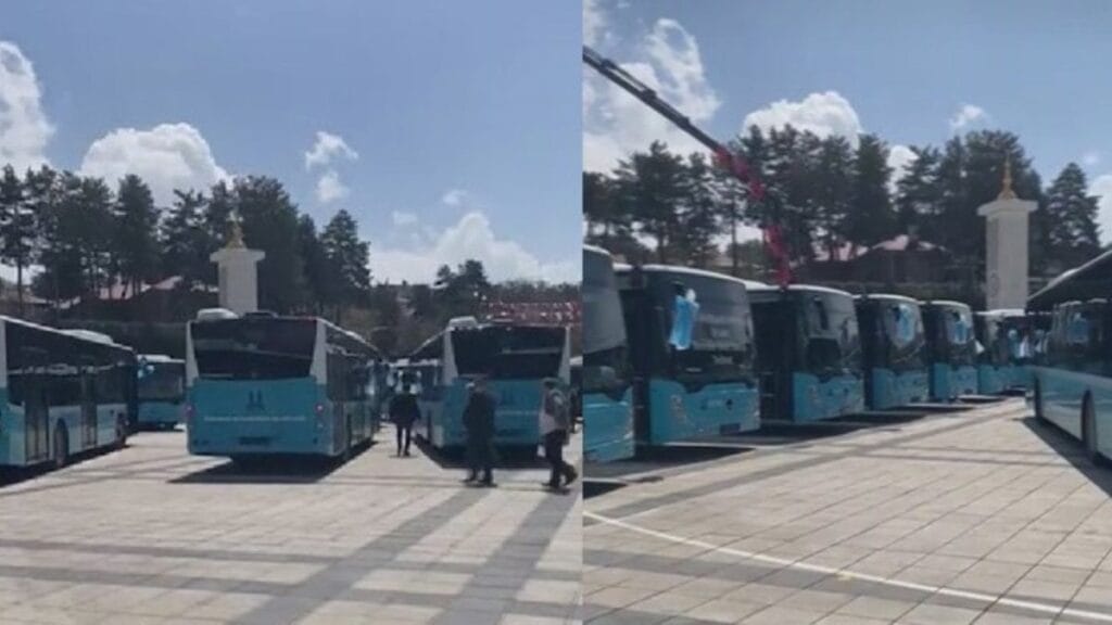 Erzurum’da İmamoğlu’nun mitingini engellemek için meydanı otobüslerle kapattılar