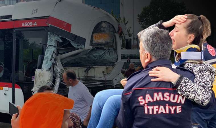 Samsun’da iki tramvay kafa kafaya çarpıştı! 2’si ağır çok sayıda yaralı var…