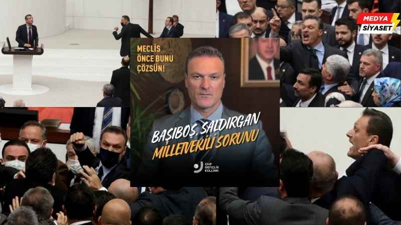CHP Gençlik Kolları’ndan Meclis’teki saldırıya göndermeli tepki: ‘Başıboş, saldırgan milletvekili sorunu’