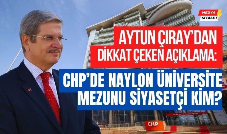 Aytun Çıray : Ne olacak şimdi diploma muhalefetine?!