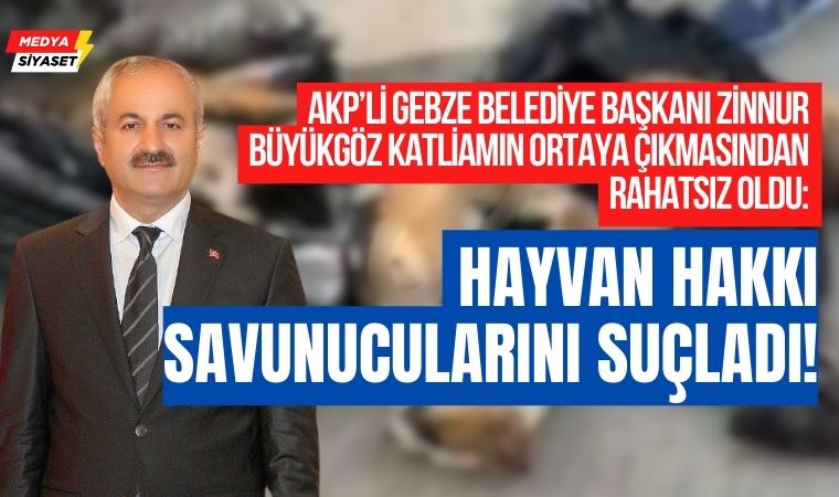 Gebze Belediye Başkanı Zinnur Büyükgöz “Hayvan hakkı savunucularını suçladı!”