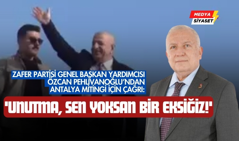 Zafer Partisi Lideri Ümit Özdağ ‘Terörle, teröristle mücadele olur, müzakere değil’ mitingi için Antalya’da