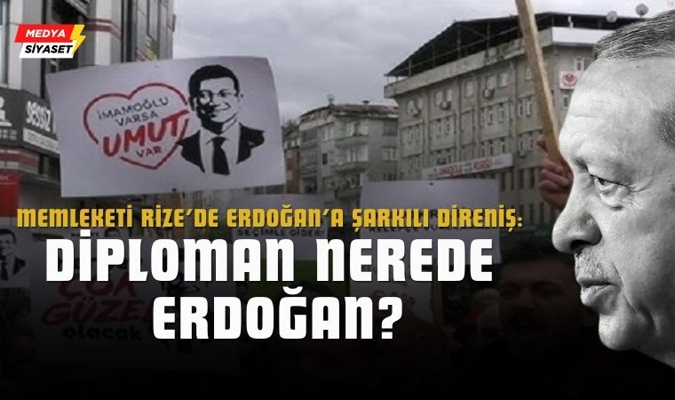 Memleketi Rize’de Erdoğan’a Şarkılı Protesto: “Söyle Erdoğan, Senin Diploman Nerede?”