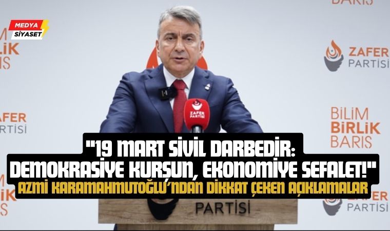 Zafer Partisi Sözcüsü Azmi Karamahmutoğlu’ndan İktidara Sert Çıkış: ‘Cumhur İttifakı PKK’yla Pazarlık Masasında, Özdağ’ı Siyaset Dışı Bırakma Peşinde!’